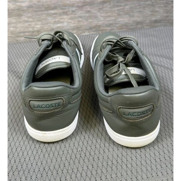 Lacoste Shoes Mens Size 8.5 Gray Green Logo Lace Up Casual Sneakers Low Top main image 14